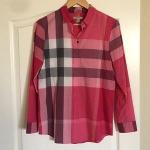 Burberry Women Pink Nova Check button down shirt
